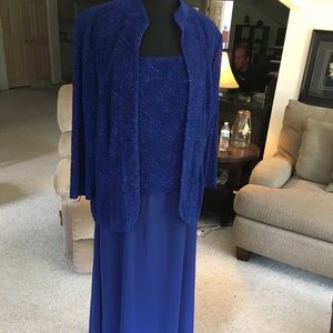 Alex Evenings (NWT) royal blue 2 piece gown/jacket